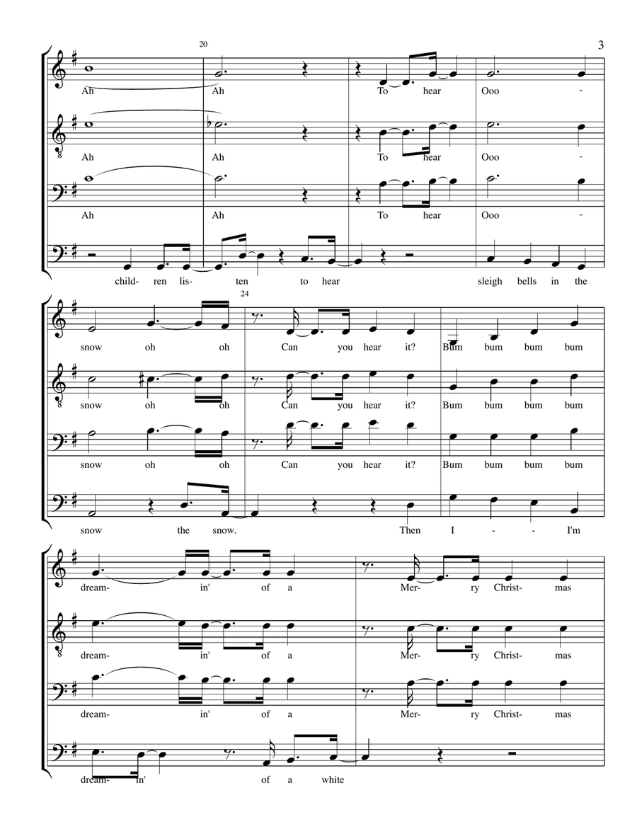 White Christmas White Christmas 4-Part scores gallery preview page 3