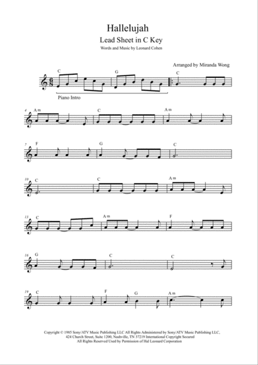 Hallelujah Piano Trio scores gallery preview page 4