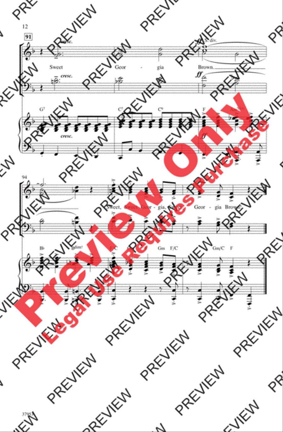 Sweet Georgia Brown 4-Part scores gallery preview page 12