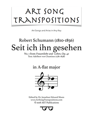 SCHUMANN: Seit ich ihn gesehen, Op. 42 no. 1 (transposed to A-flat major)