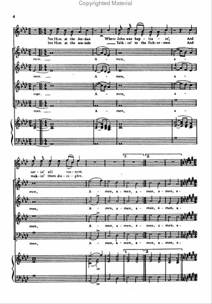 Amen Amen 4-Part scores gallery preview page 3
