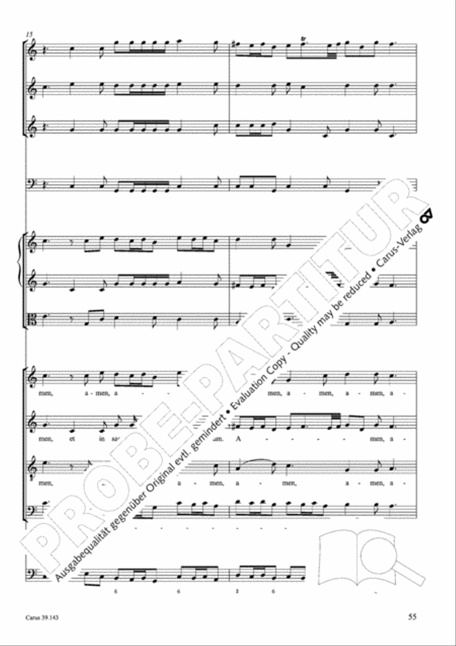 Magnificat in C major 4-Part scores gallery preview page 56