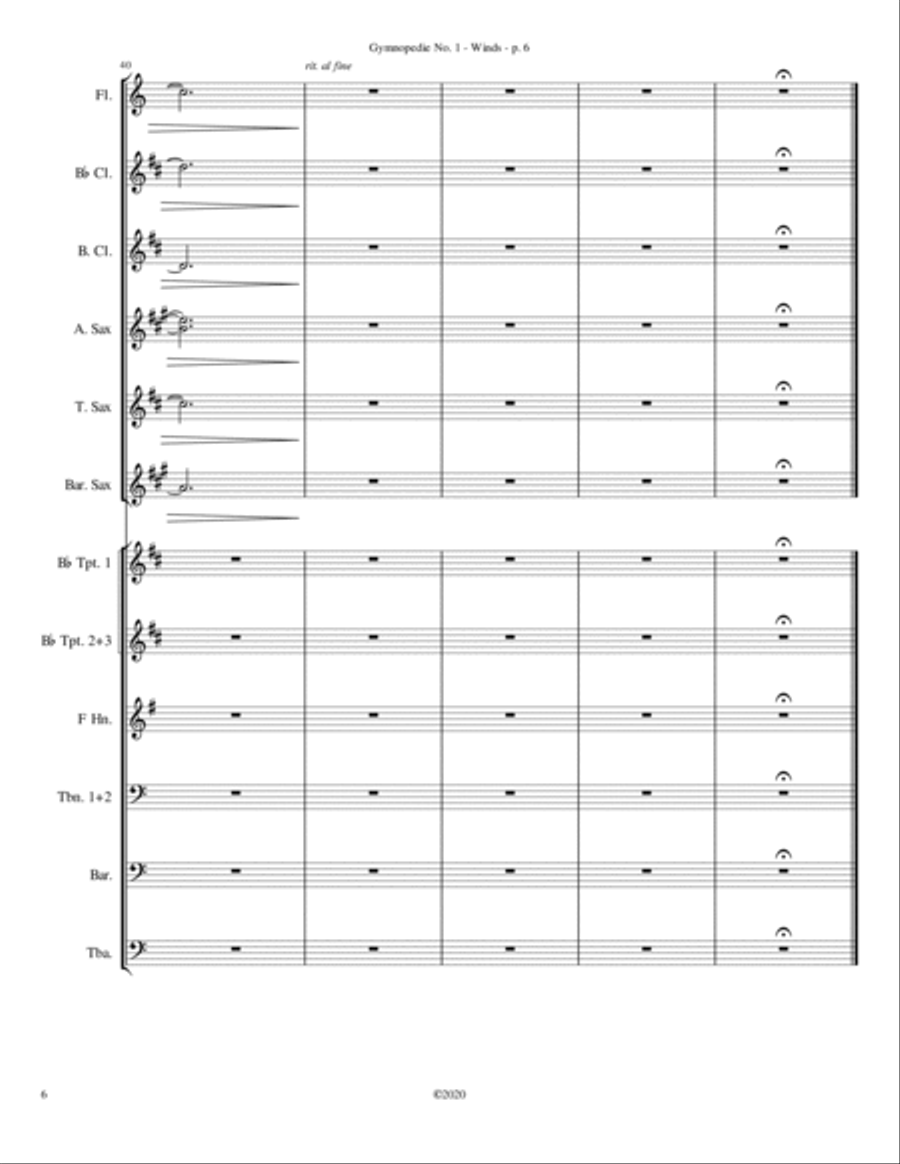 Gymnopedie No. 1 - Marching Band Arrangement Large Ensemble scores gallery preview page 6