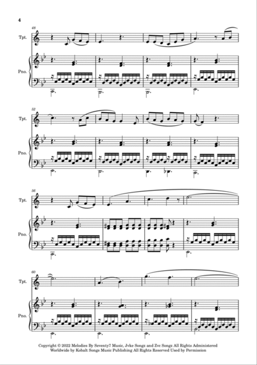 Golden Hour B-Flat Trumpet scores gallery preview page 4