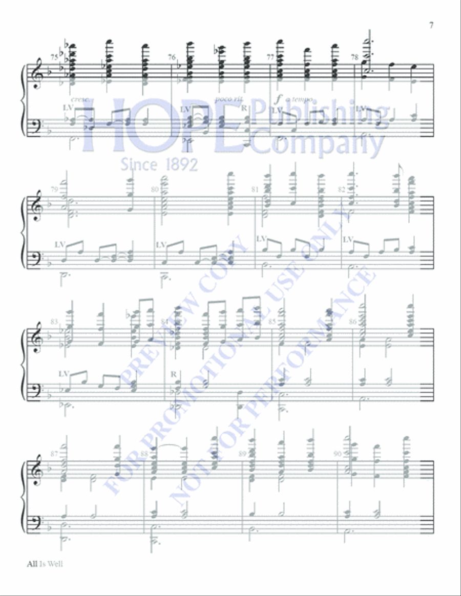 All Is Well All Is Well 5-Octaves scores gallery preview page 7