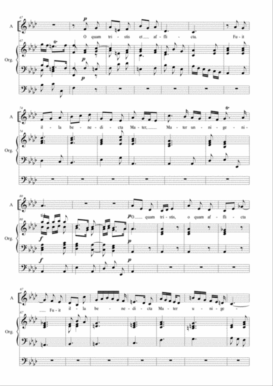 STABAT MATER - RV 621 - Arr. for Alto,and Organ 3 staff Voice scores gallery preview page 5