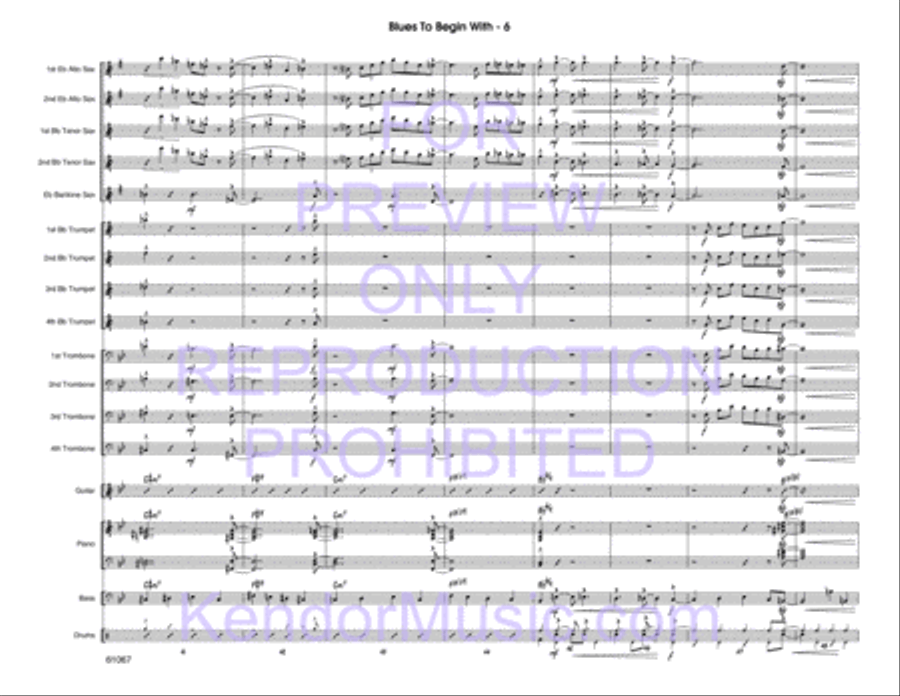 Blues To Begin With Jazz Ensemble scores gallery preview page 7