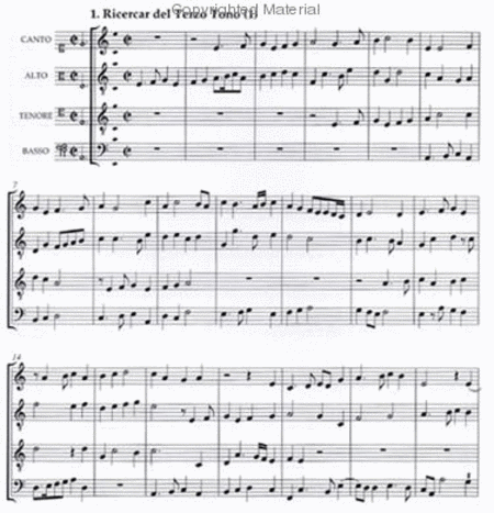 2 Ricercari (Terzo Tono and Primo Tono) - Score and parts