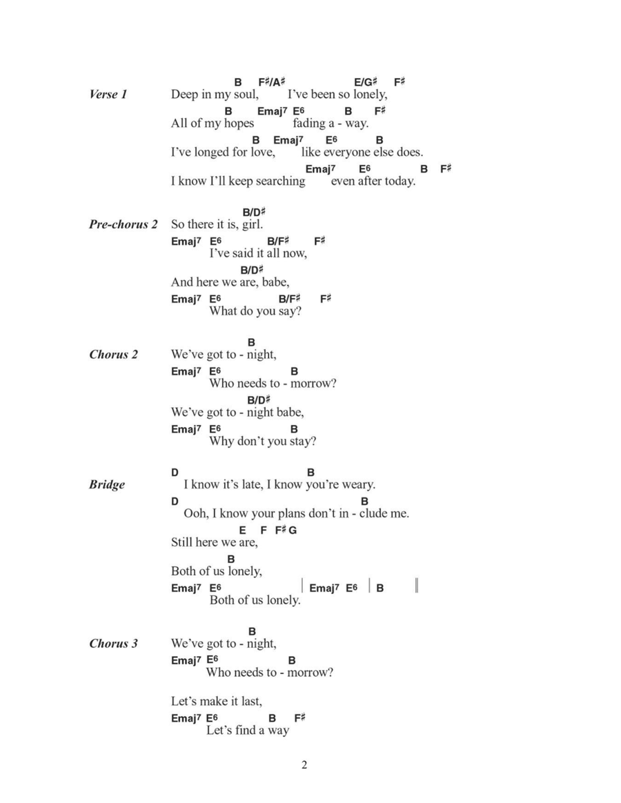 We've Got Tonight Acoustic Guitar scores gallery preview page 2