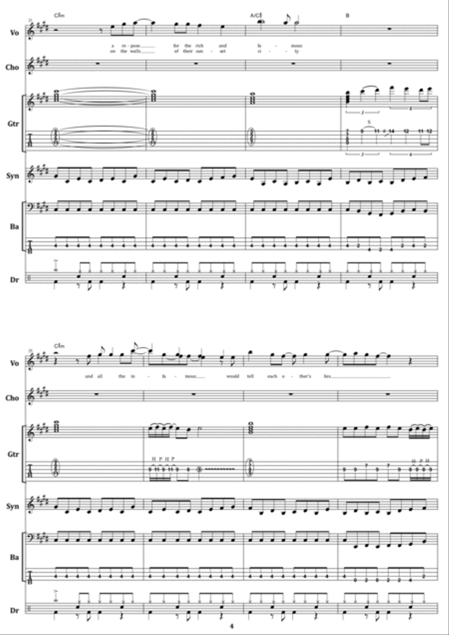 Island In The Sun Electric Guitar scores gallery preview page 4