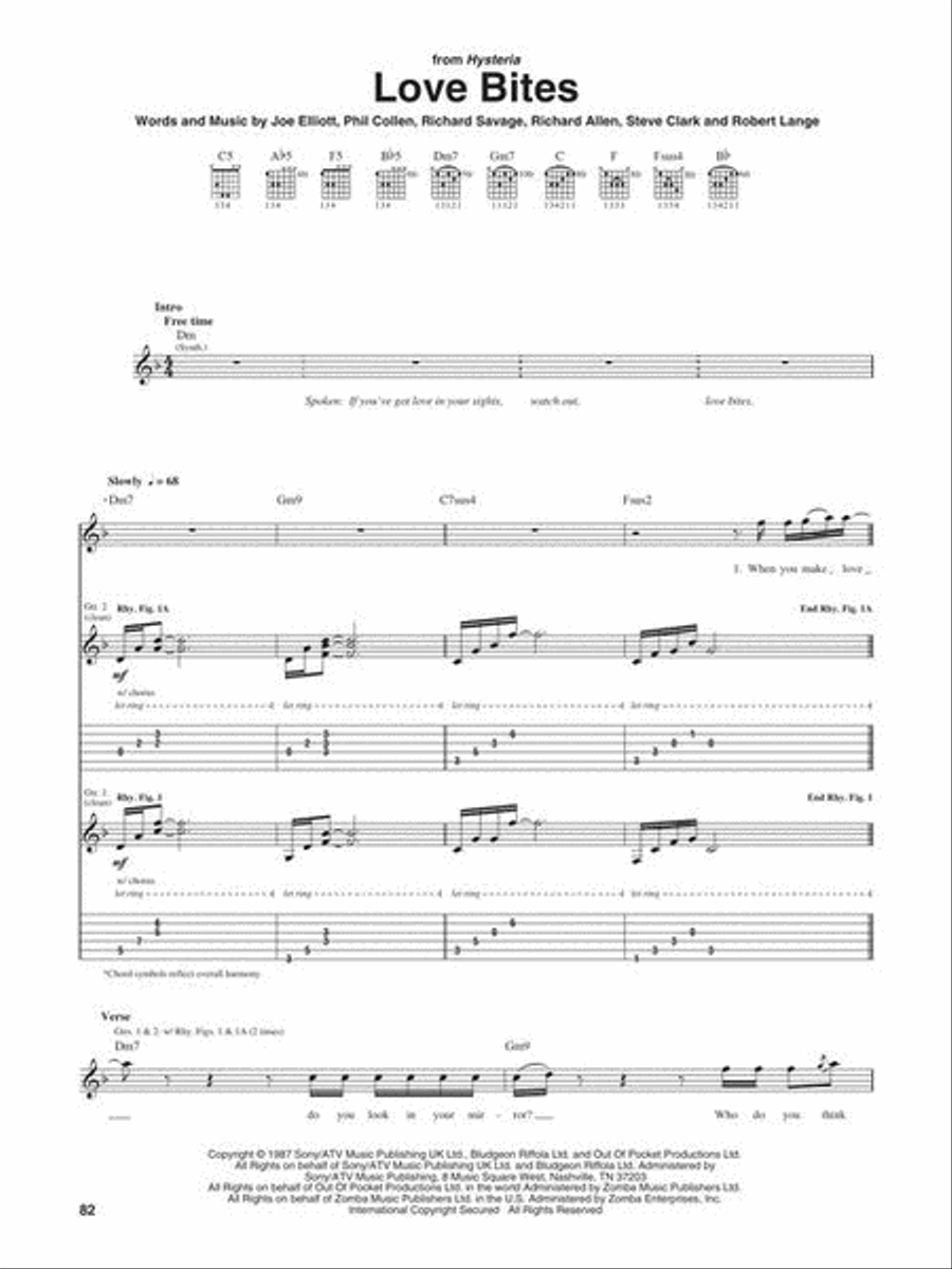 Best of Def Leppard Electric Guitar scores gallery preview page 5