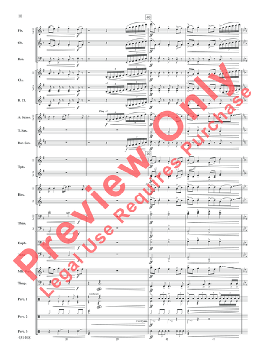 At the Movies---The Classics Concert Band scores gallery preview page 11
