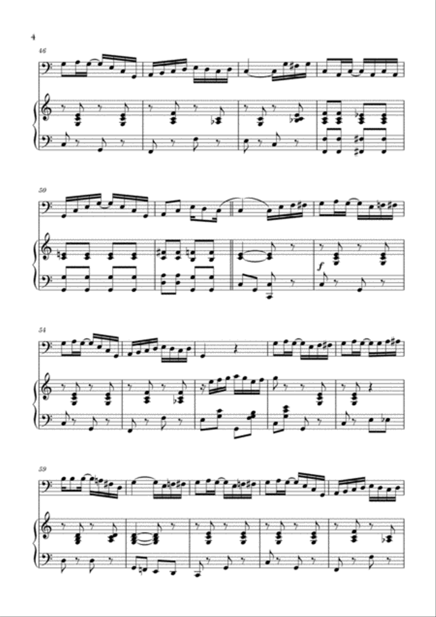 The Entertainer (for Trombone and Piano) Trombone Duet scores gallery preview page 4