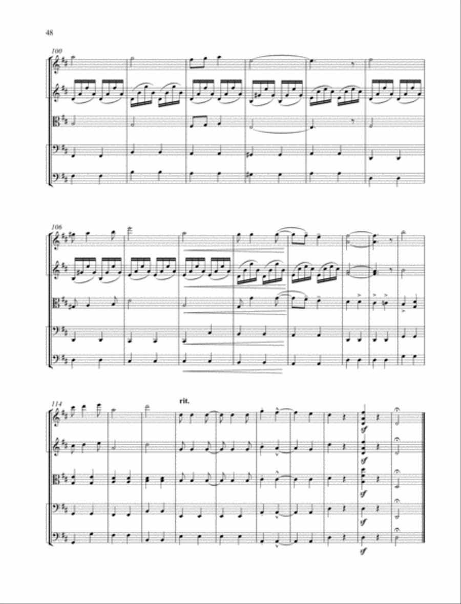 Pomp and Circumstance String Quartet scores gallery preview page 4