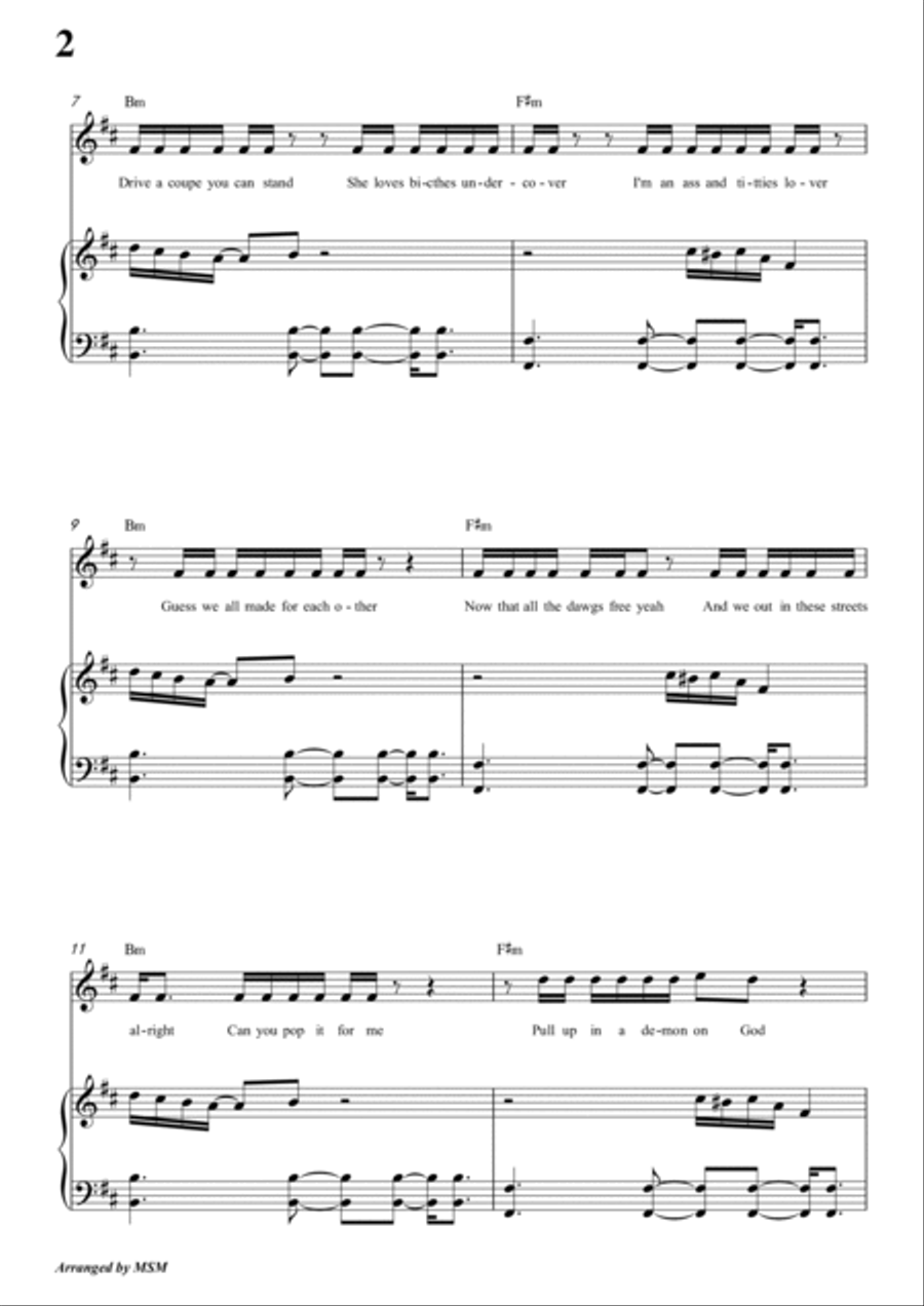 I'm Fine (feat. Travis Scott) Voice scores gallery preview page 4