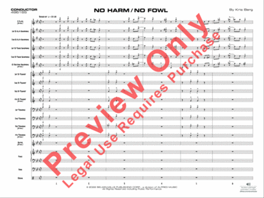 No Harm / No Fowl No Harm / No Fowl Jazz Ensemble scores gallery preview page 4