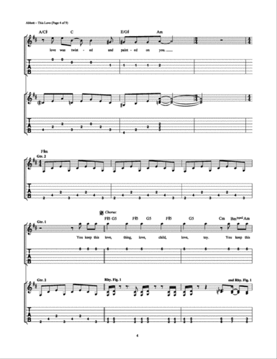 This Love Easy Guitar scores gallery preview page 4