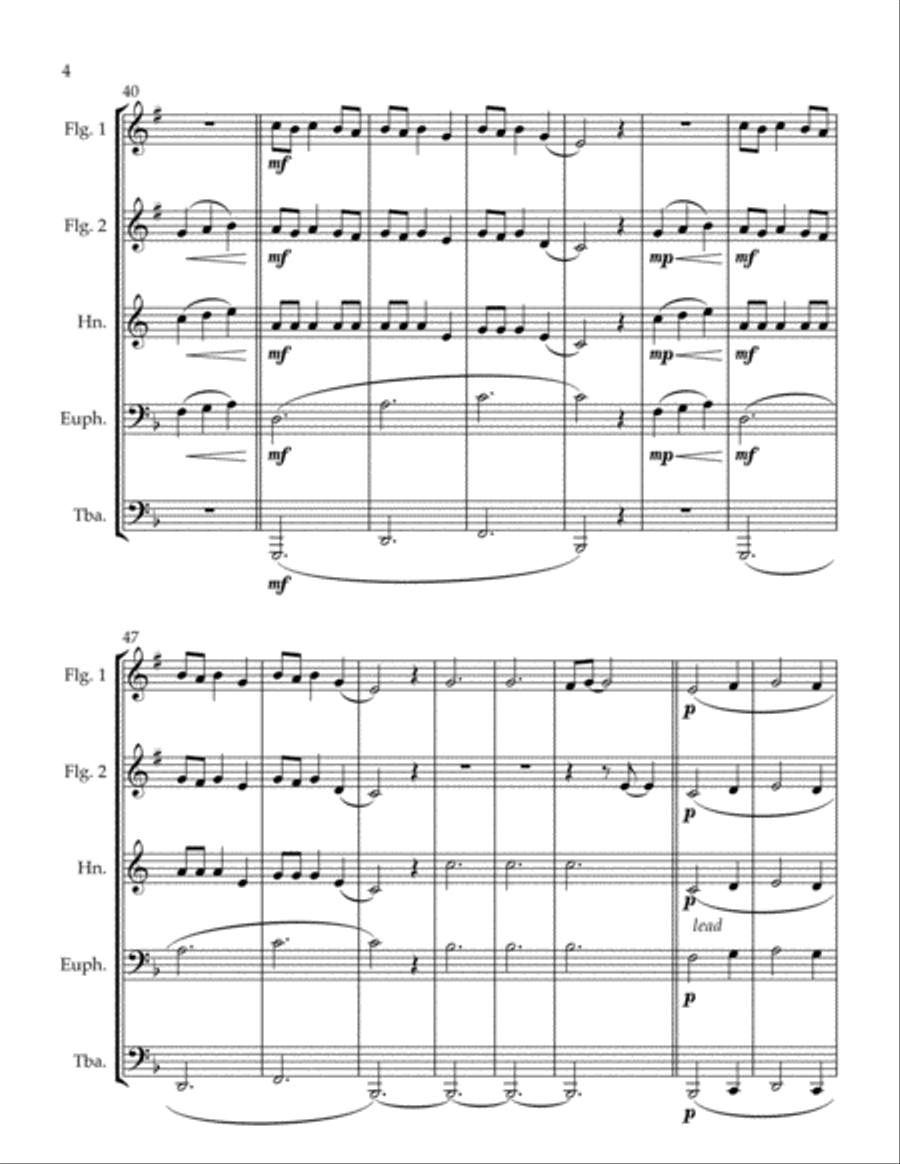 When The Party's Over Brass Ensemble scores gallery preview page 4