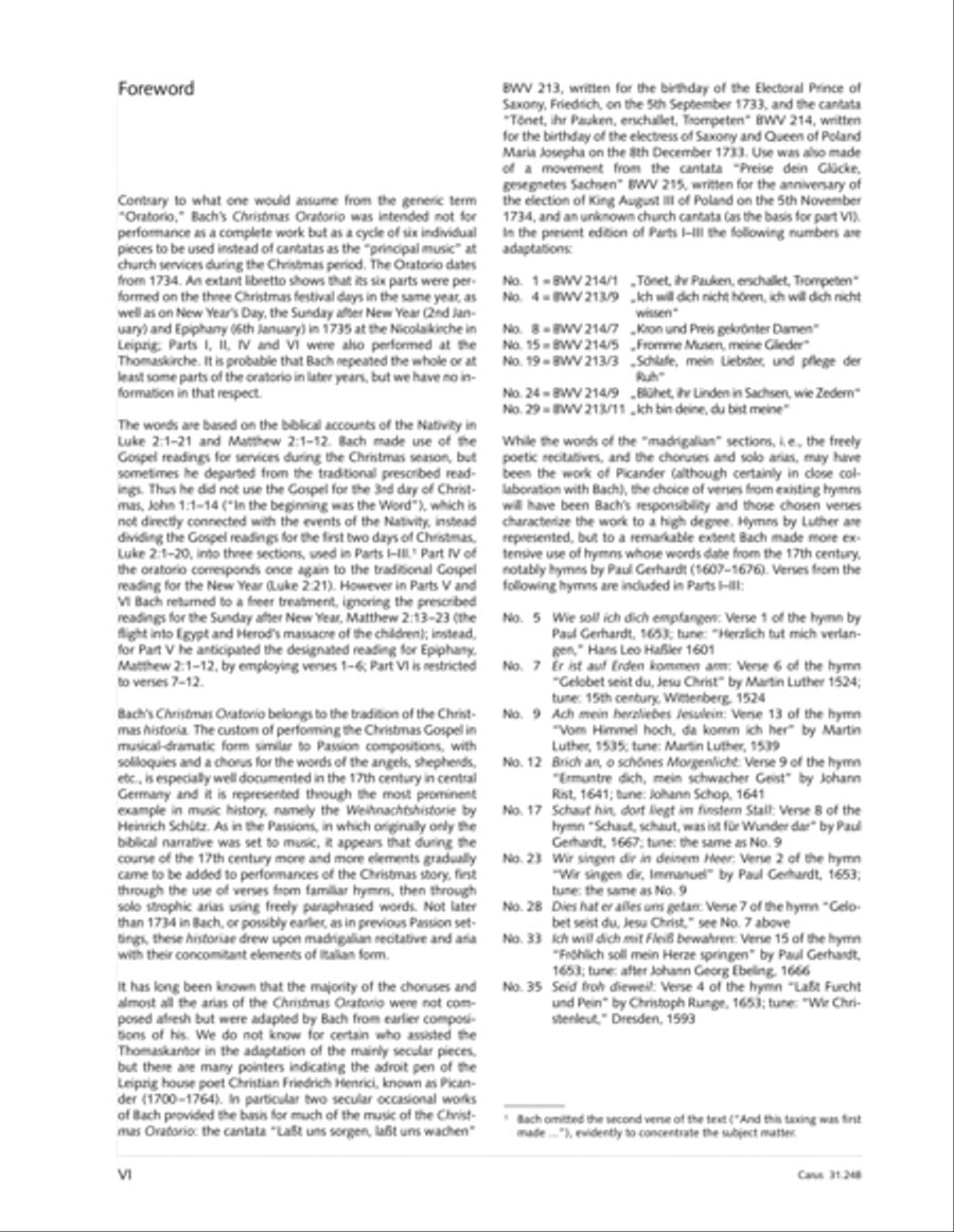 Christmas oratorio (Weihnachtsoratorium, Teile I-III) 4-Part scores gallery preview page 7