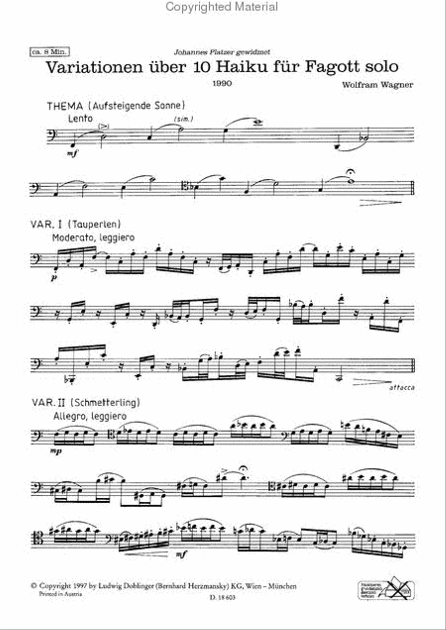 Variationen uber 10 Haiku School and Community scores gallery preview page 2