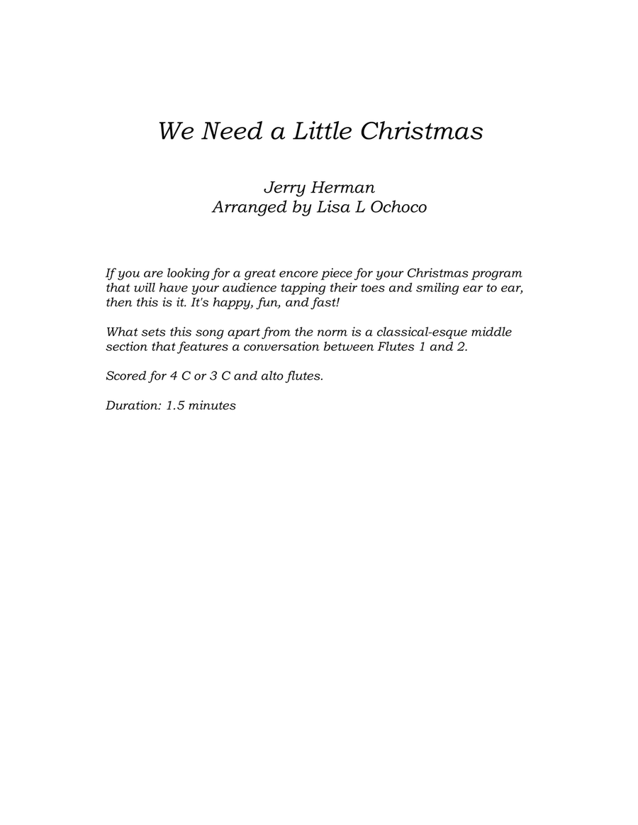 We Need A Little Christmas Woodwind Ensemble scores gallery preview page 4