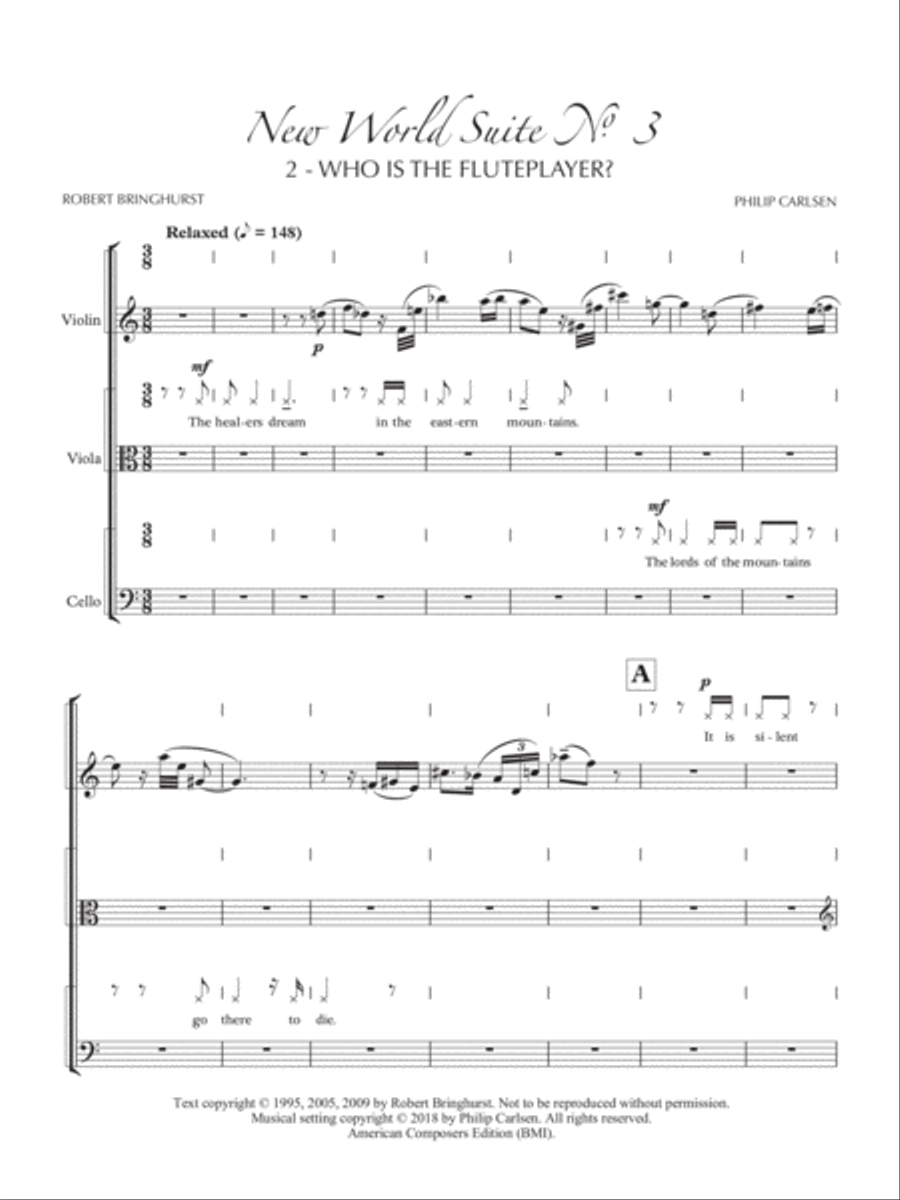 [Carlsen] Who is the Fluteplayer? String Trio scores gallery preview page 5