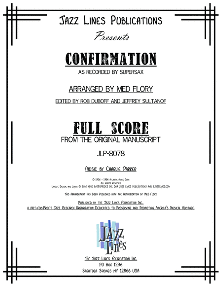 Confirmation Jazz Ensemble scores gallery preview page 1