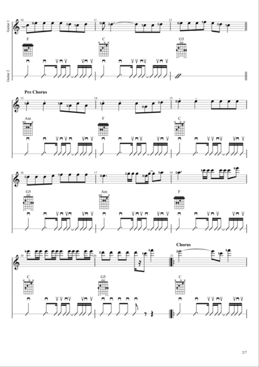 Imagination Imagination Electric Guitar scores gallery preview page 2