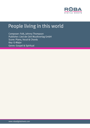 Book cover for People living in this world