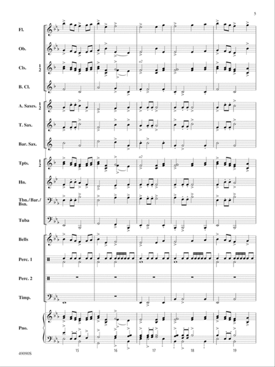 A Woodland Celebration: Score Concert Band scores gallery preview page 5