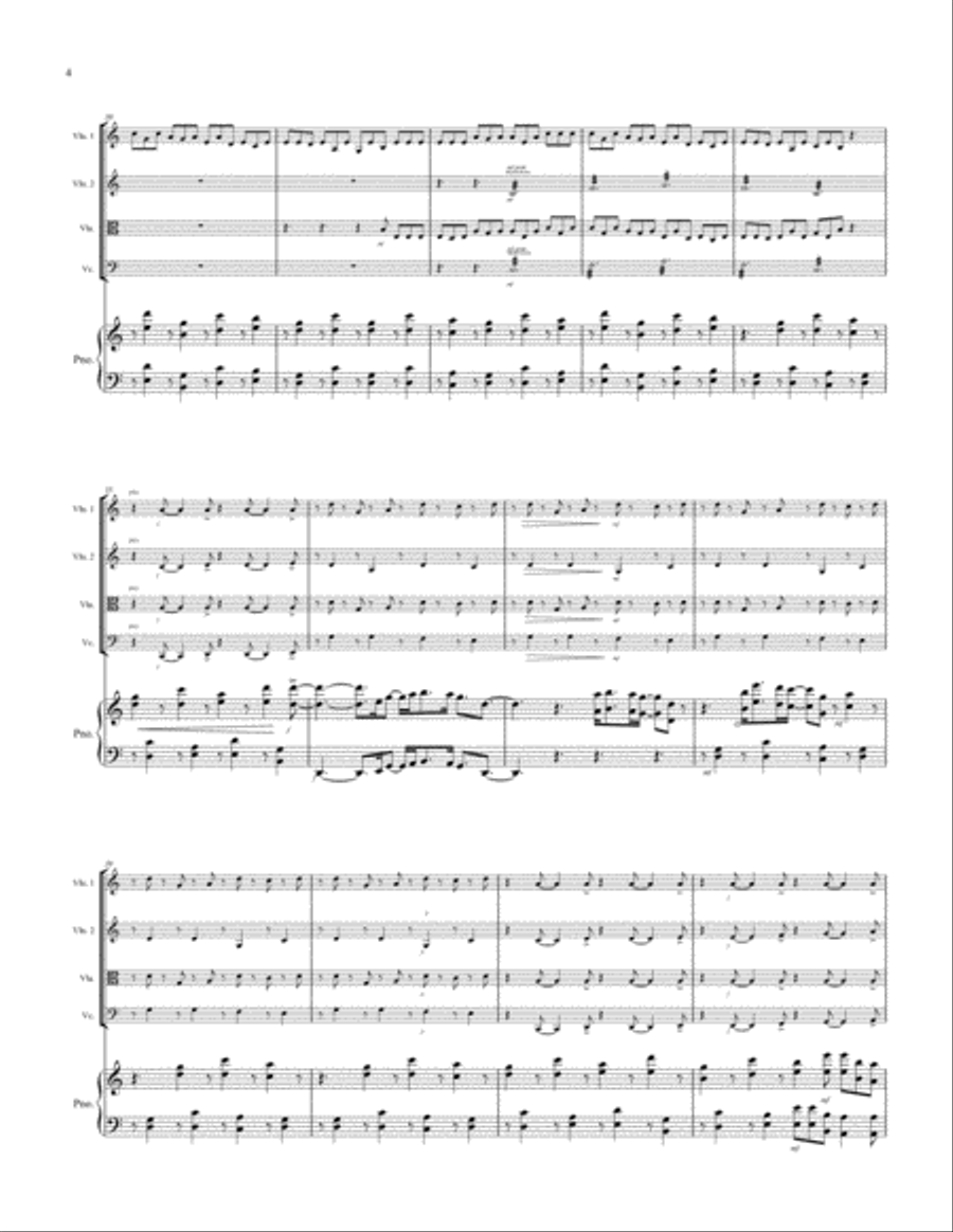 Intlanzi Yase Mzantsi (The Fish From South Africa) Piano Quartet scores gallery preview page 4