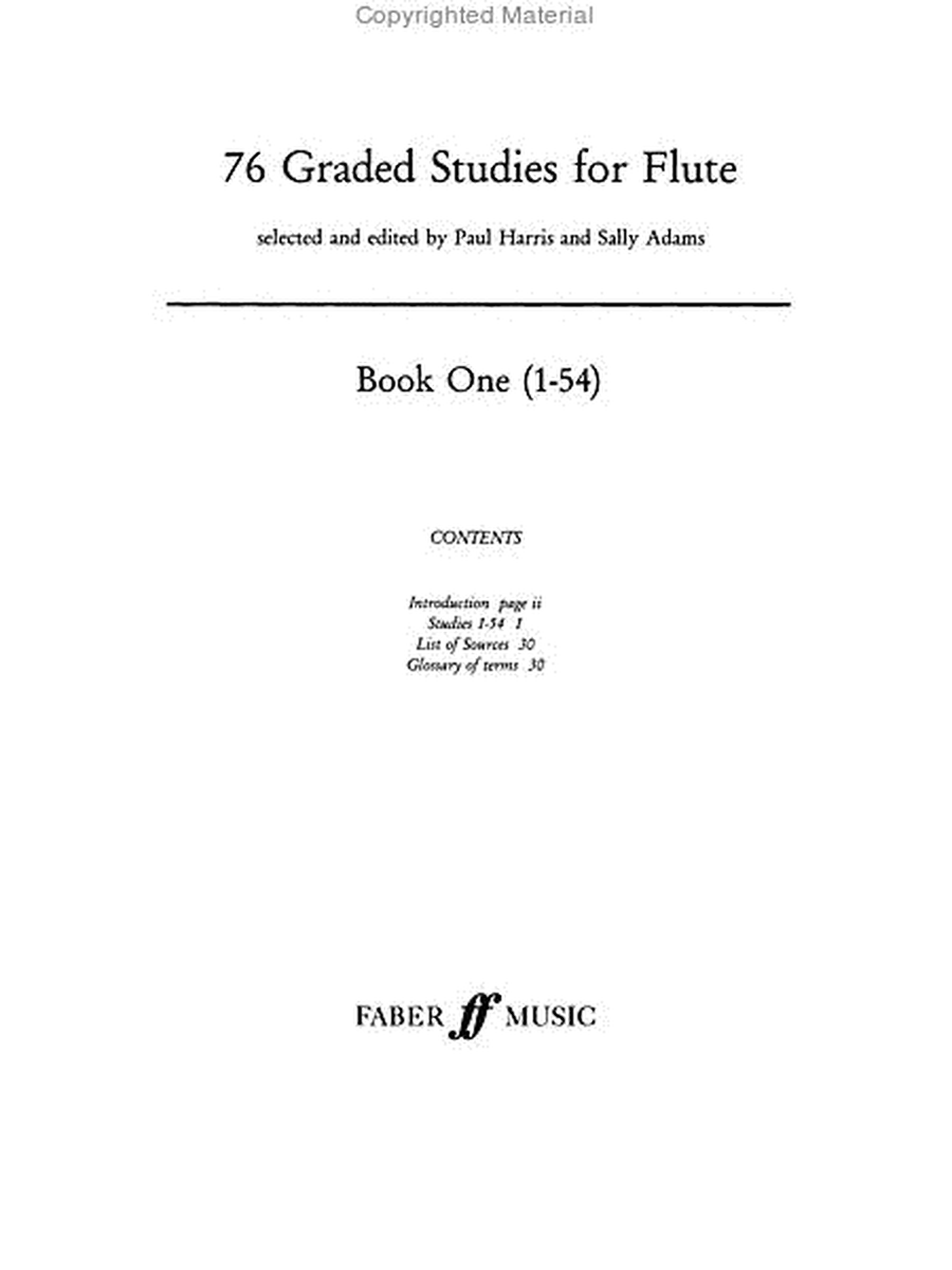 76 Graded Studies for Flute, Book 1
