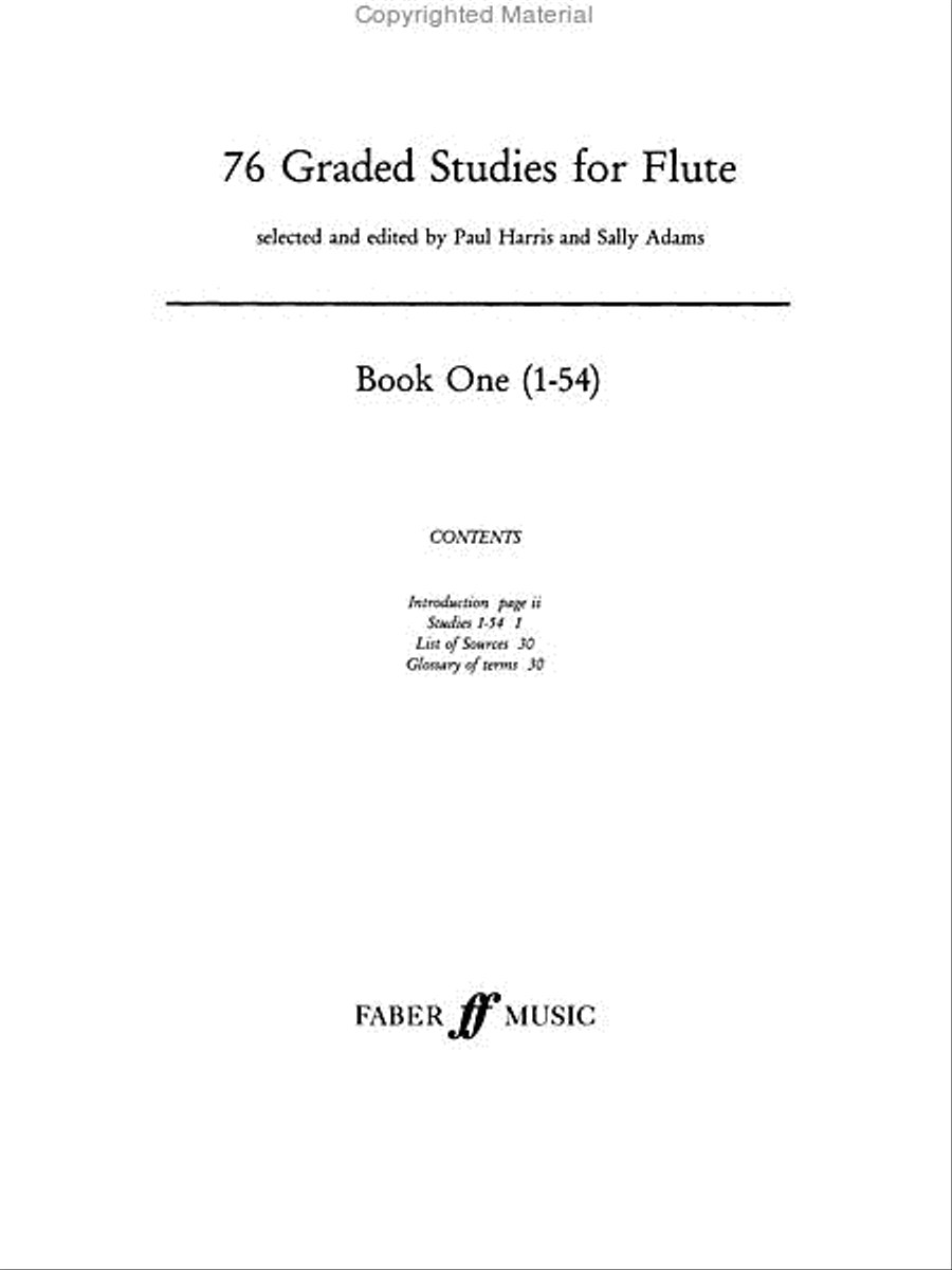 76 Graded Studies for Flute, Book 1