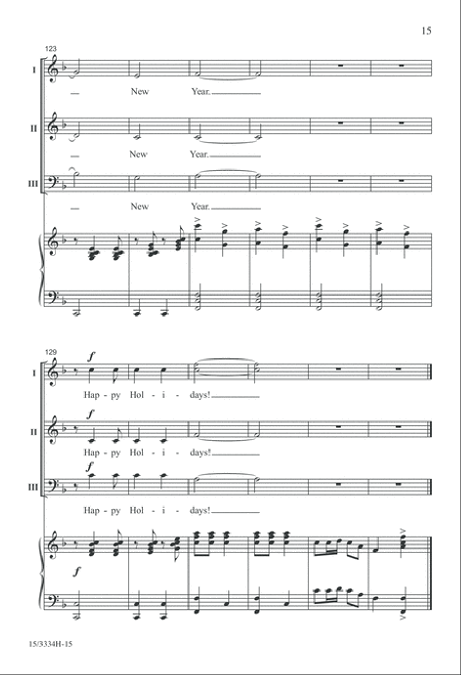 A Jolly, Jingling Carol Medley 3-Part scores gallery preview page 15