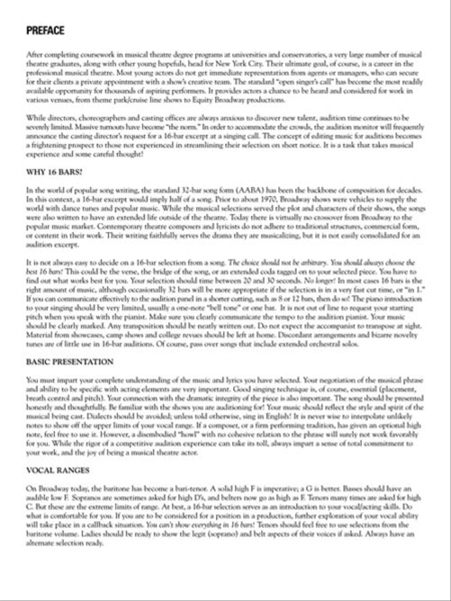 The 16-Bar Theatre Audition Soprano Voice scores gallery preview page 4