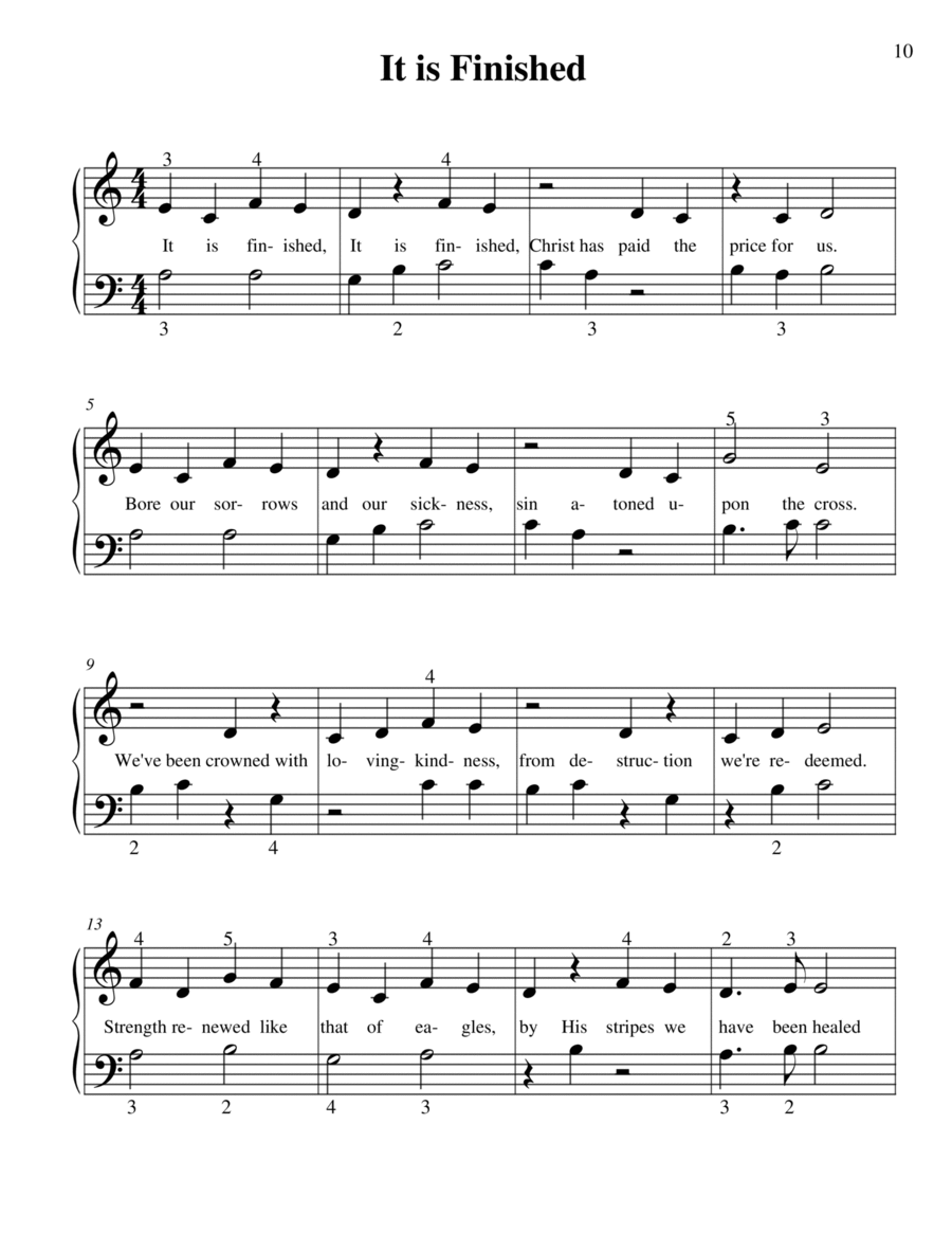 It Is Finished It Is Finished Easy Piano scores gallery preview page 1