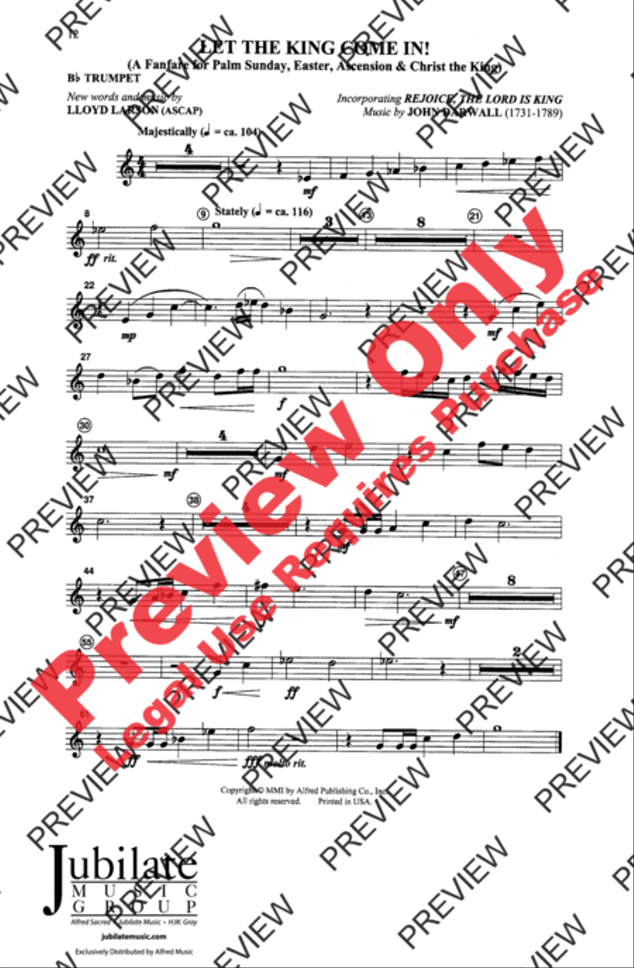 Let the King Come In! Let the King Come In! 4-Part scores gallery preview page 12