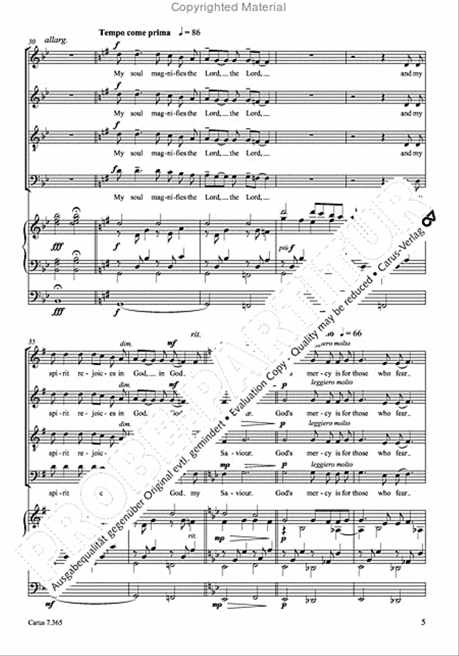 I will praise the Lord as long as I live 4-Part scores gallery preview page 6