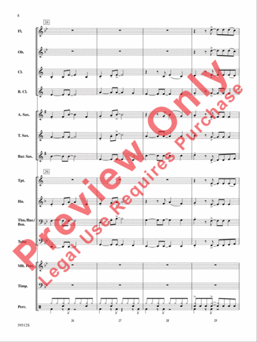 Dumb Love Concert Band scores gallery preview page 9