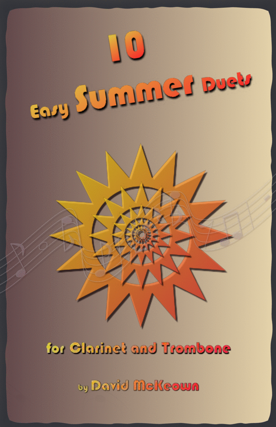 10 Easy Summer Duets for Clarinet and Trombone Clarinet scores gallery preview page 1