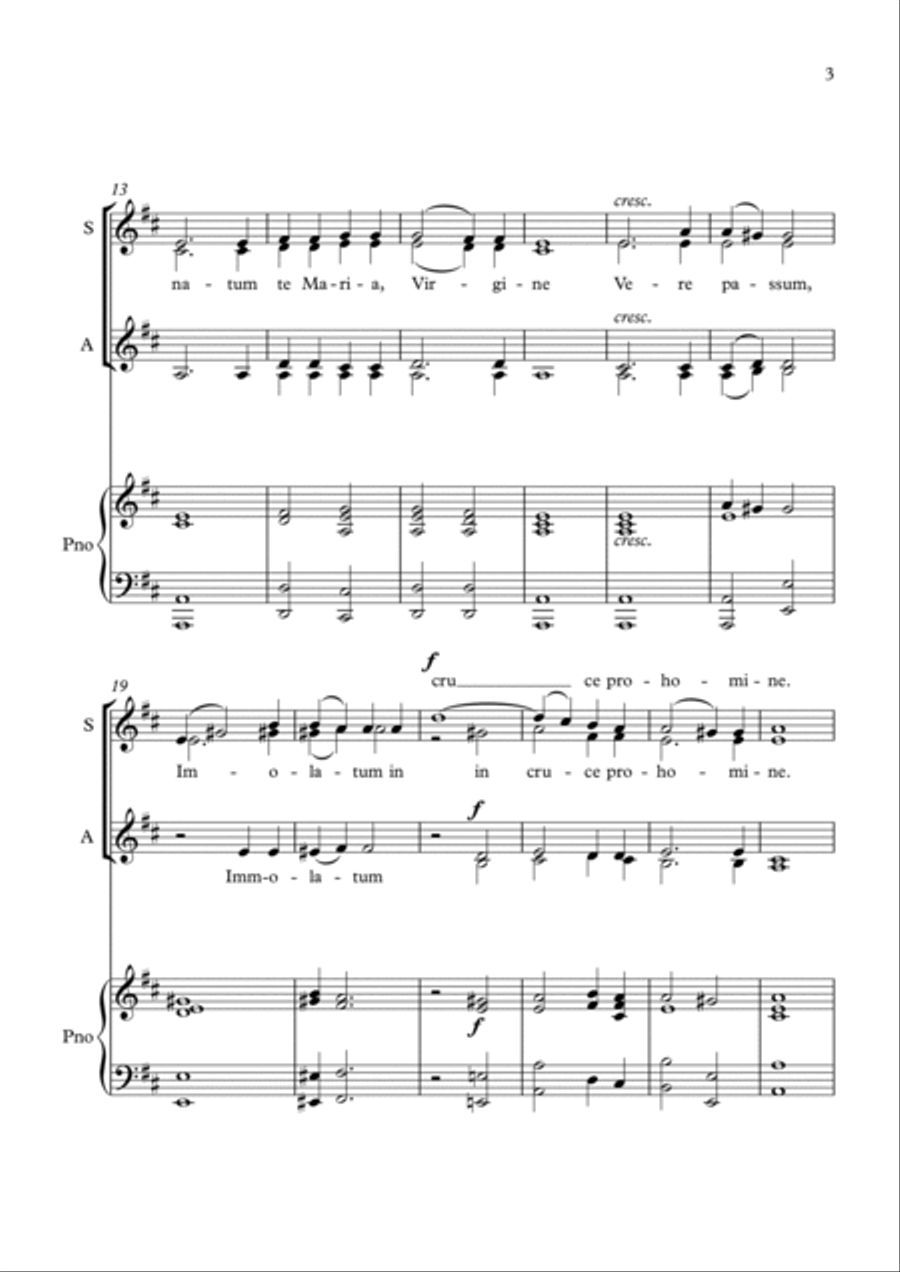Ave Verum - SSAA Ave Verum - SSAA SSAA scores gallery preview page 3
