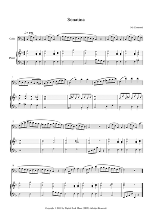Sonatina (In C Major) - Muzio Clementi (Cello + Piano)