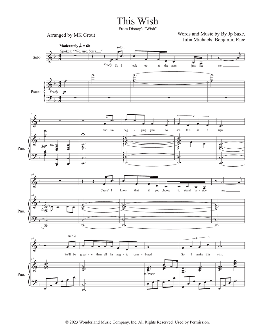 This Wish This Wish 4-Part scores gallery preview page 1