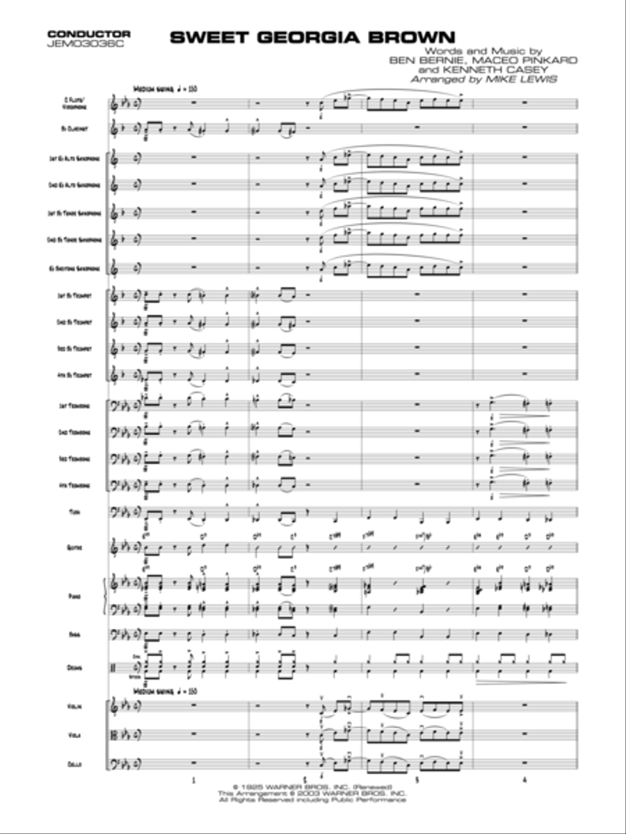 Sweet Georgia Brown Jazz Ensemble scores gallery preview page 4