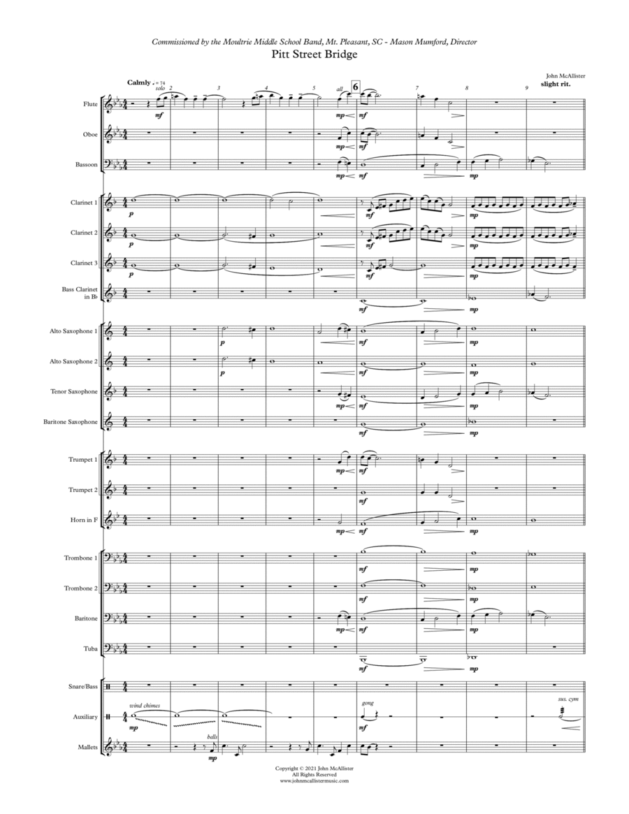 Pitt Street Bridge - for Concert Band