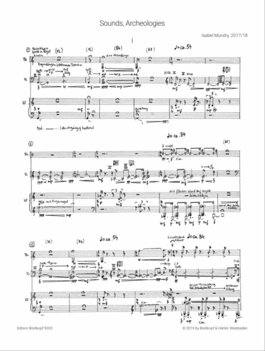 Sounds, Archeologies Piano Trio scores gallery preview page 2
