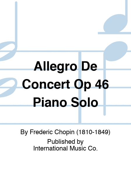 Allegro De Concert Op 46 Piano Solo