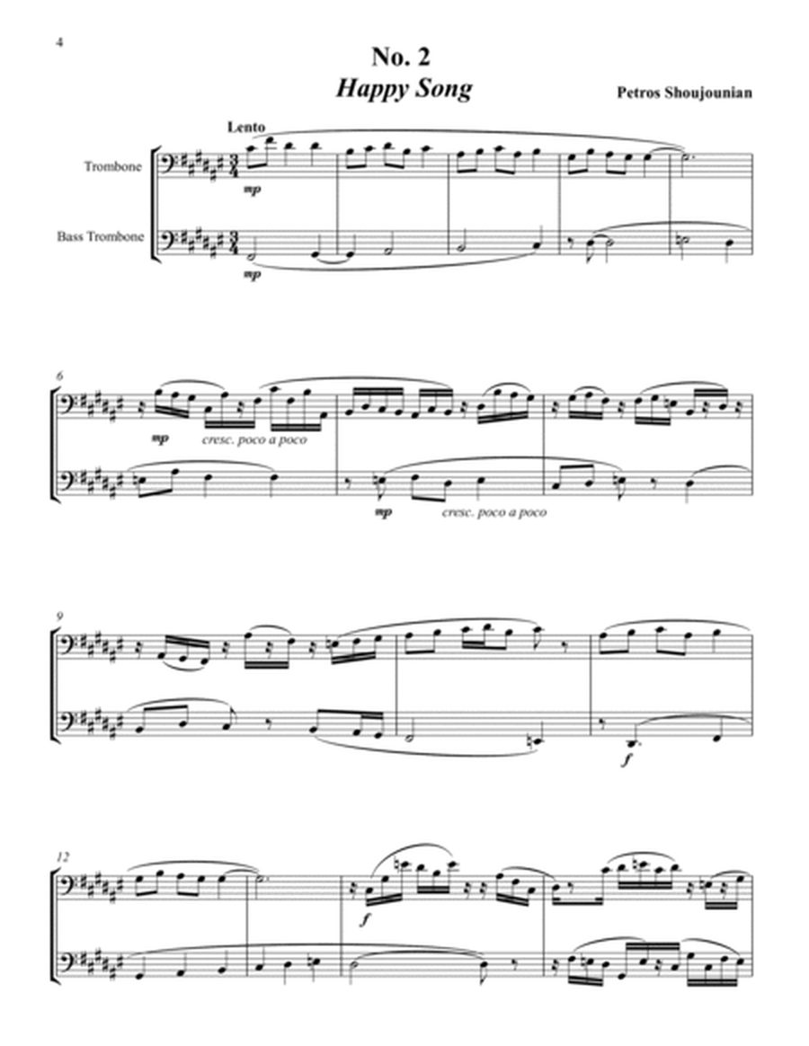 Twelve Duos for Trombones based on Armenian Folk Songs image number null
