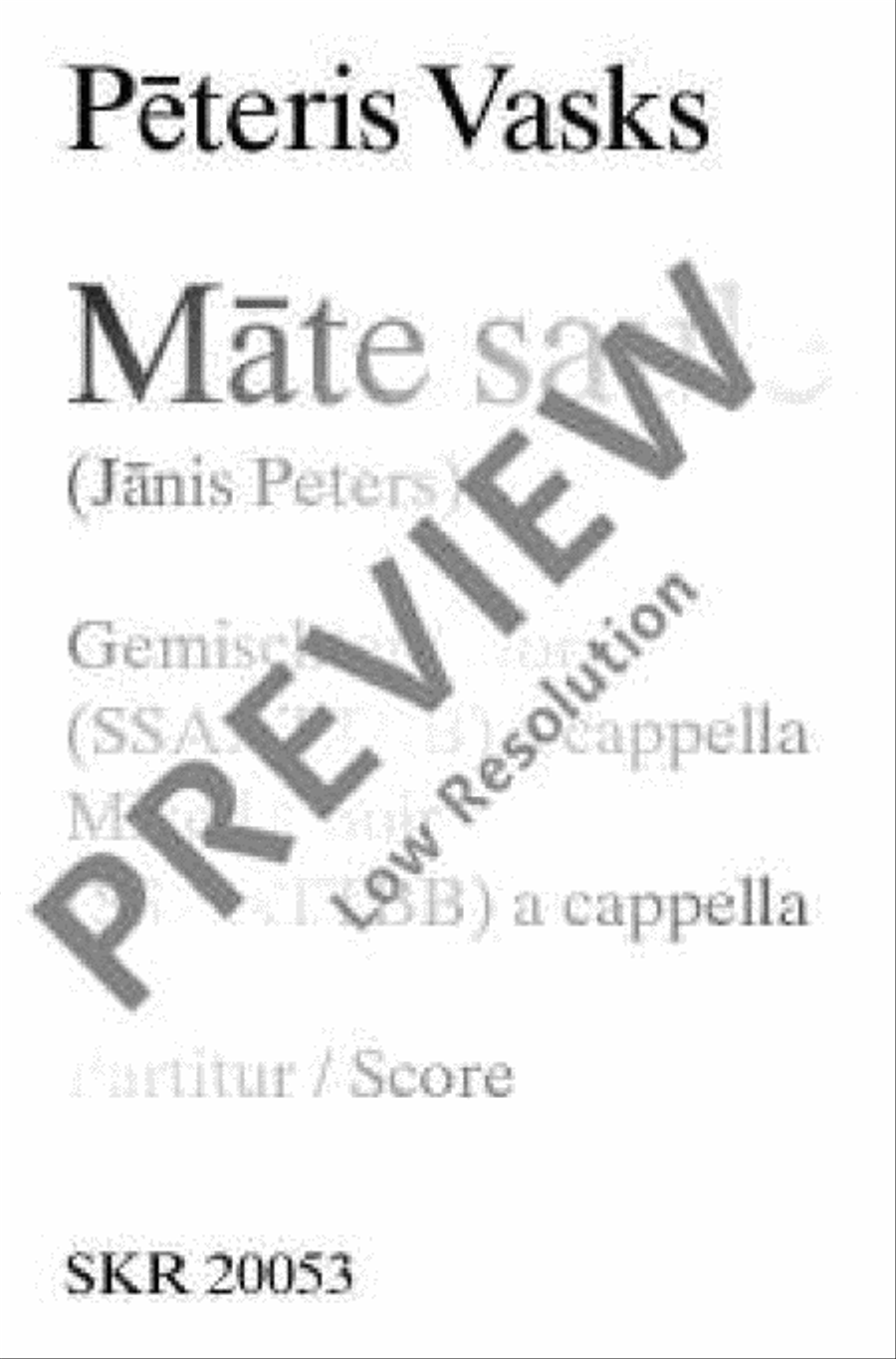 Māte saule Māte saule SSAATTBB scores gallery preview page 2