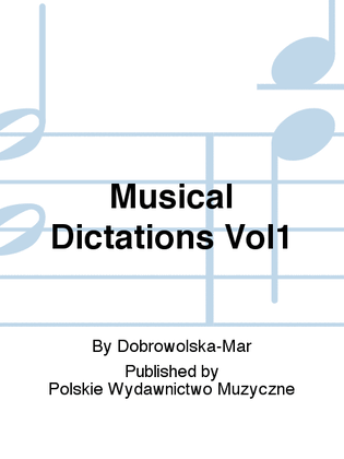 Book cover for Musical Dictations Book 1